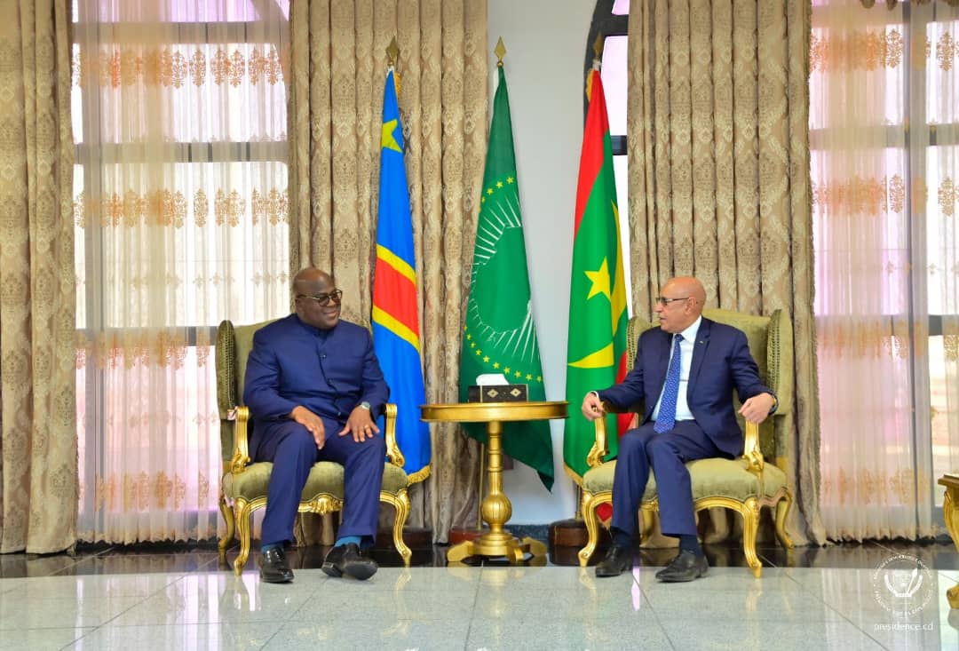 You are currently viewing Diplomatie : pour son 10è voyage après son investiture, Félix Tshisekedi est arrivé à Nouakchott pour une visite de travail de 48 heures