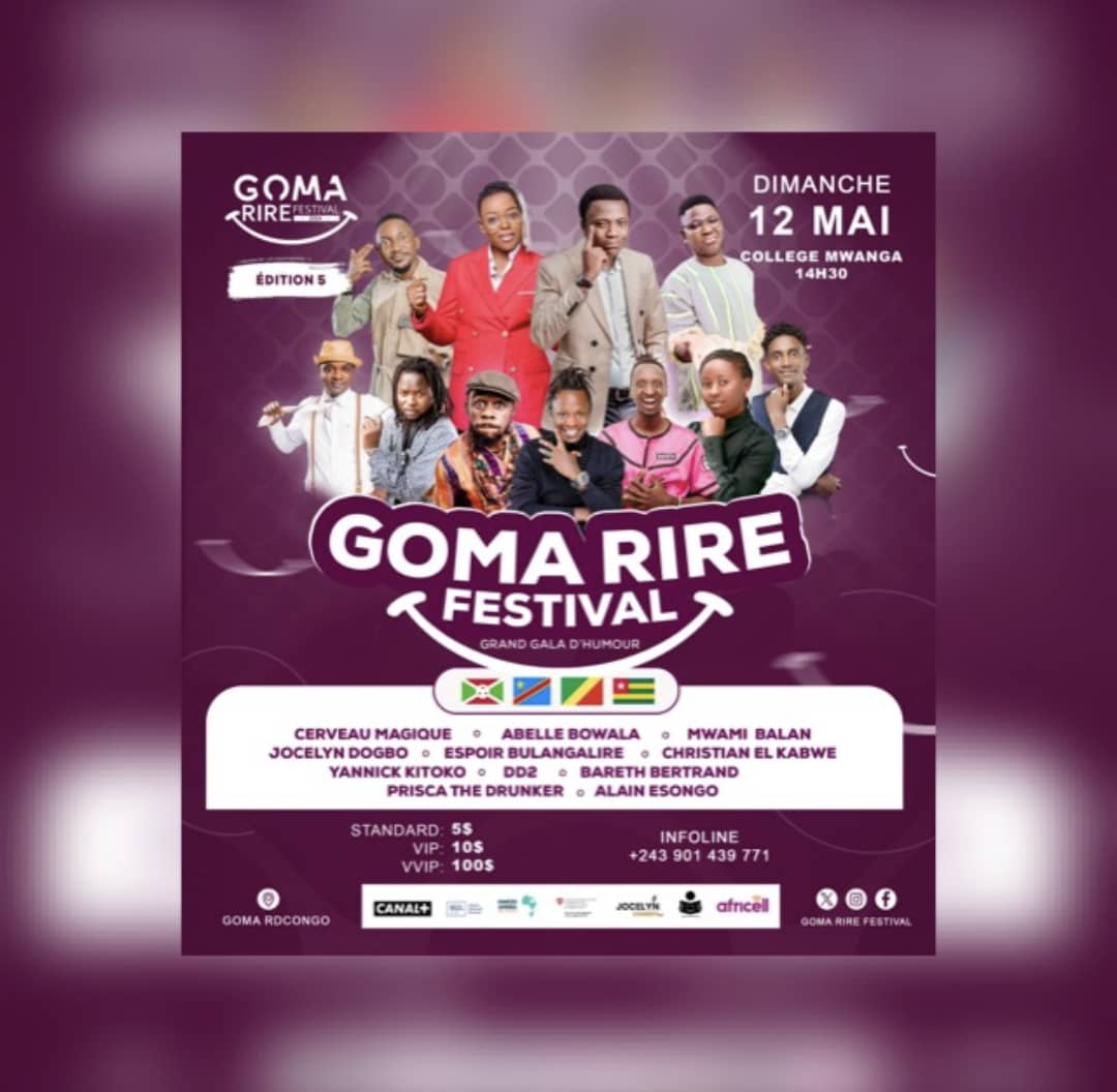 Lire la suite à propos de l’article Culture : Début ce dimanche de la 5è édition du Festival Goma Rire à l’Institut Mwanga
