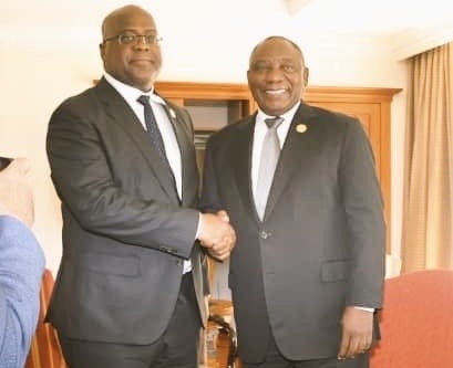 You are currently viewing Diplomatie : Réélection de Cyril Ramaphosa, Félix Tshisekedi rassure sur la consolidation des relations entre la RDC et la RSA