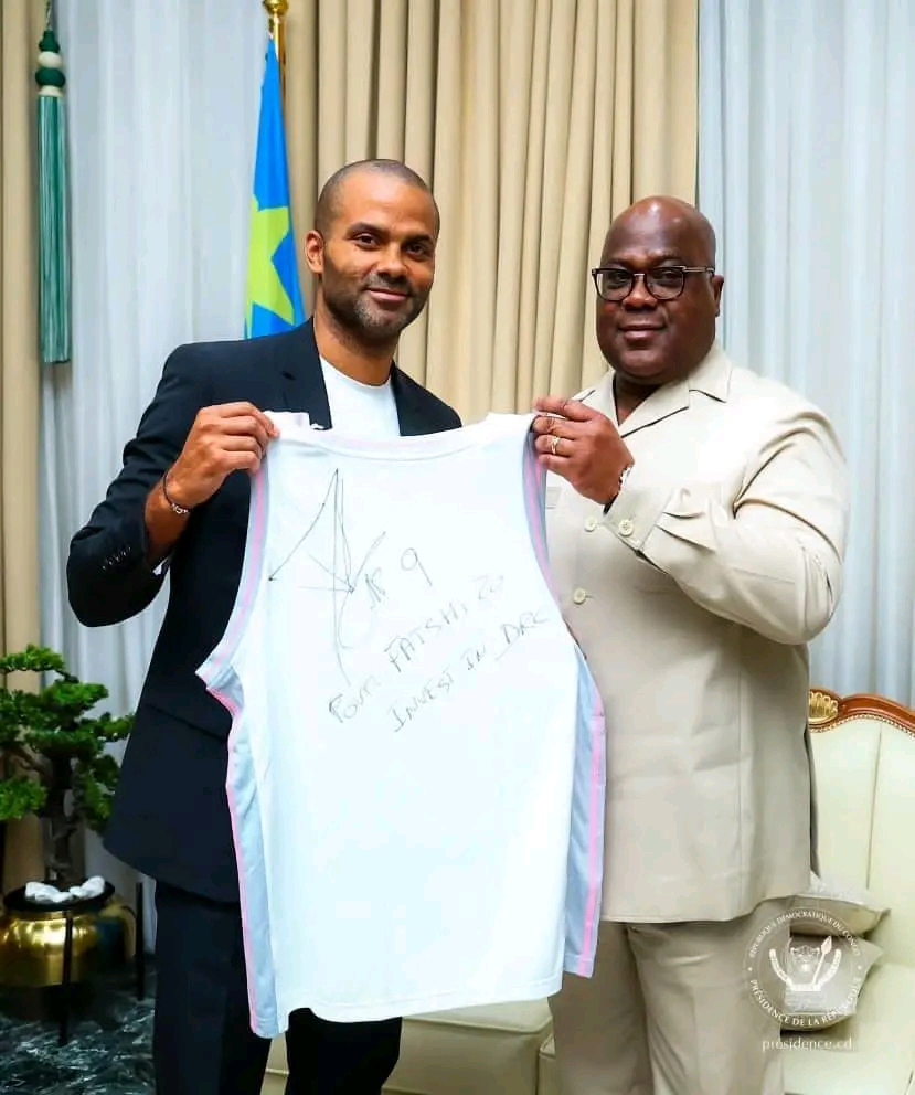 Lire la suite à propos de l’article Sport: Tony Parker présente à Félix Tshisekedi un projet pour la promotion des activités sportives en RDC