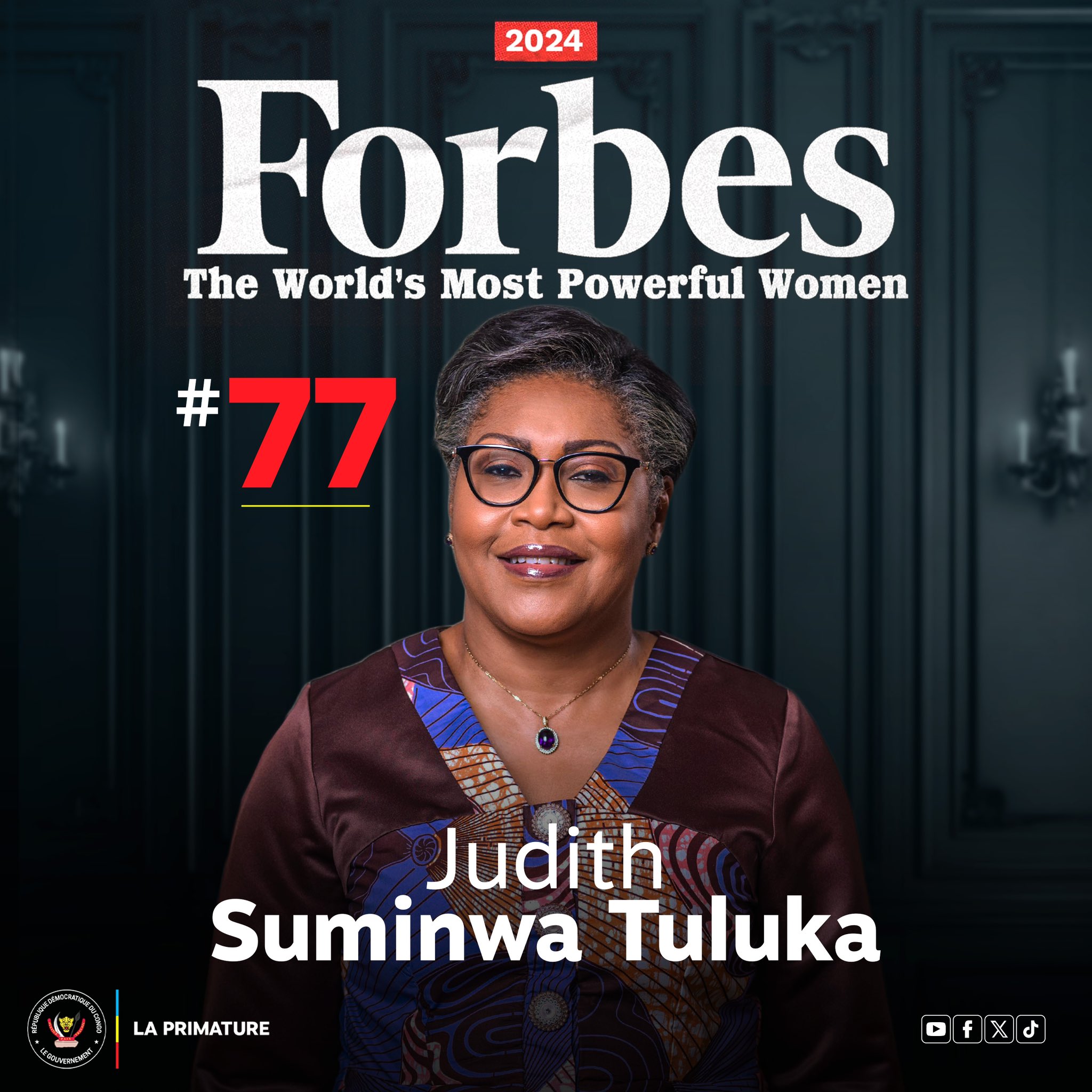 Lire la suite à propos de l’article RDC: Judith Suminwa Tuluka nommée 77e femme la plus puissante au monde en 2024