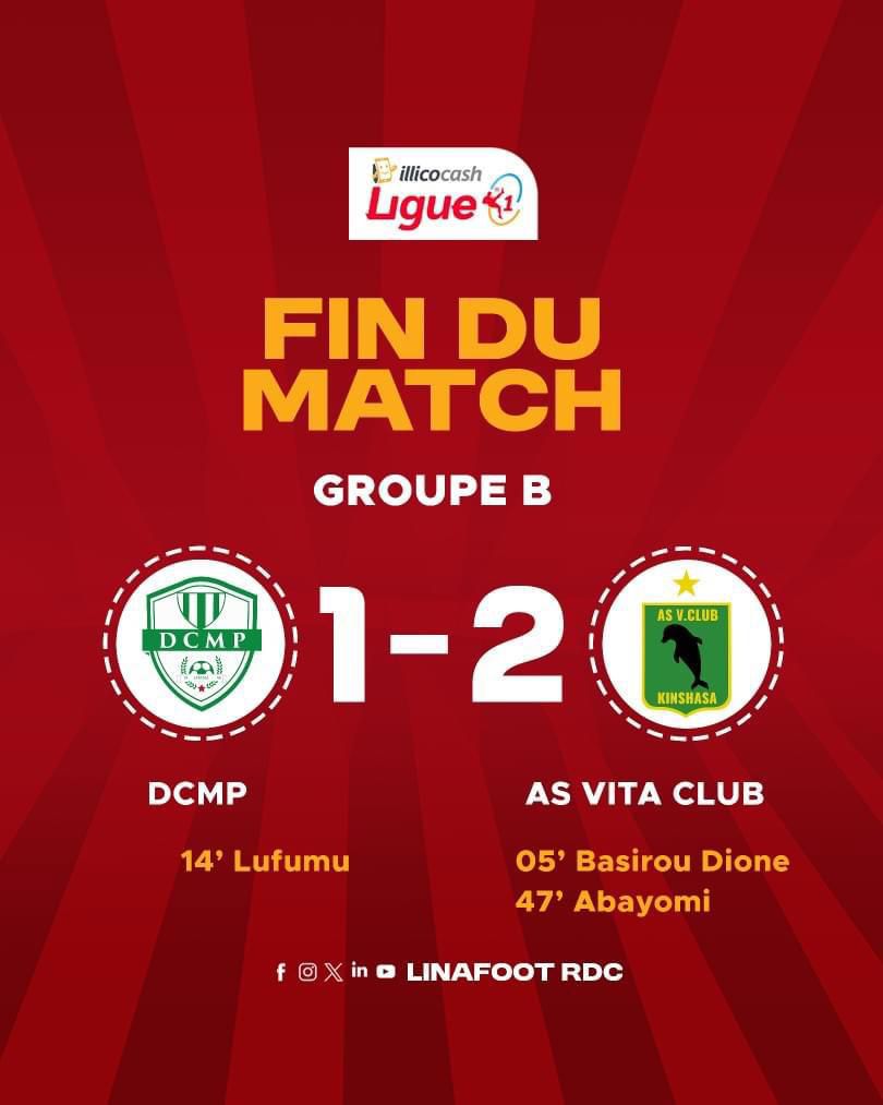 Lire la suite à propos de l’article Illicocash ligue 1 : l’As V.Club s’offre le derby Kinois face au DCMP
