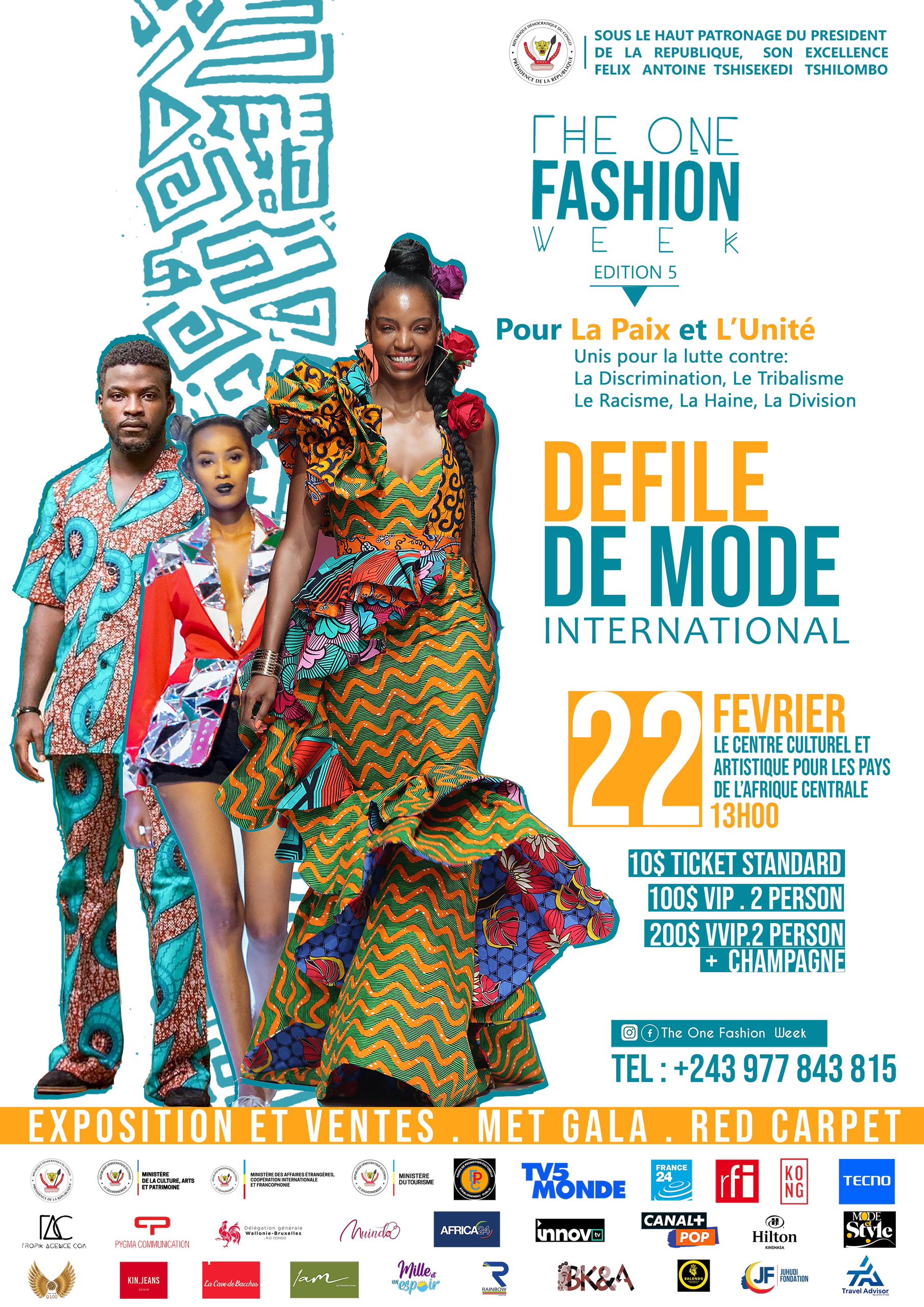 Lire la suite à propos de l’article Culture : Kinshasa se prépare pour célébrer la 5e édition de The One Fashion Week du 17 au 23 février