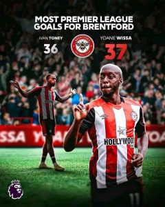 Lire la suite à propos de l’article Football : Yoane Wissa dans l’élite légendaire à Brentford