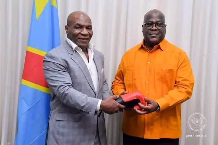 RDC : Mike Tyson reçu par le président Félix Tshisekedi à Kinshasa