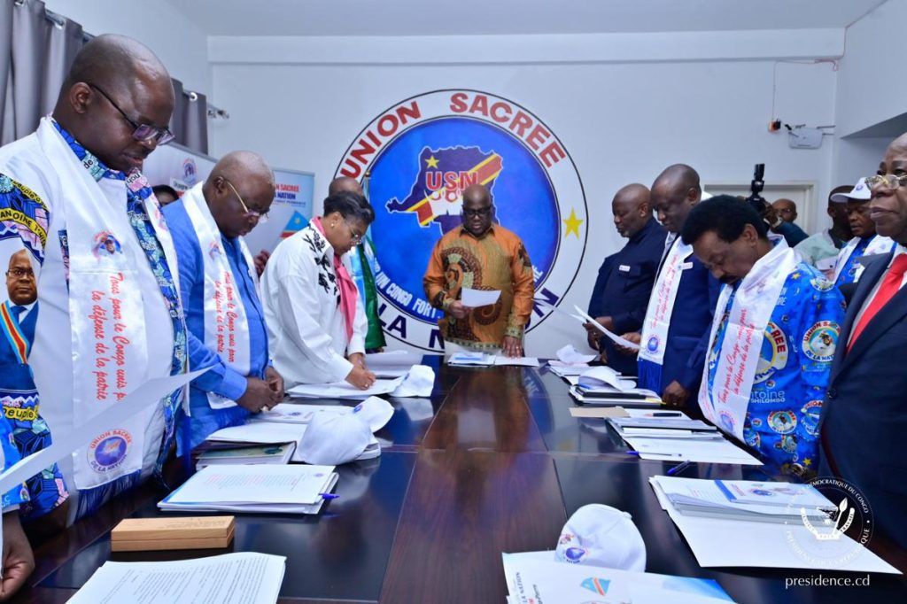 Kinshasa : l’Union sacrée de la Nation dépose sa candidature pour le poste de Deuxième vice-président du Sénat ce 31 mars