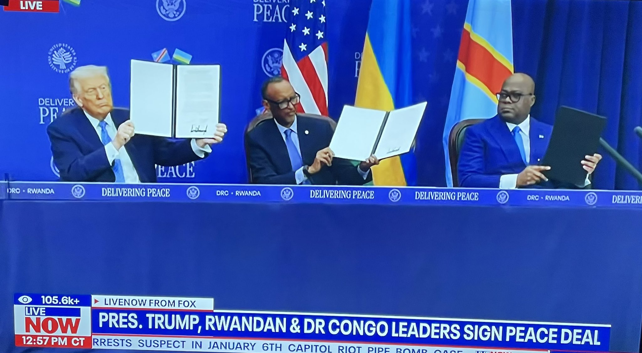 Accord de paix signé à Washington : Kagame et Tshisekedi, une poignée de main absente 