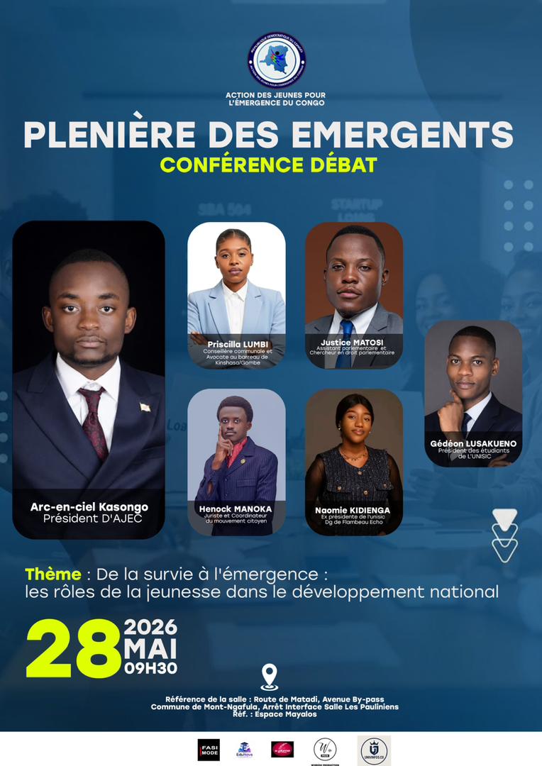 RDC : Kinshasa accueille une grande conférence sur l’émergence de la jeunesse congolaise