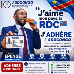 Lire la suite à propos de l’article RDC : Prince Epenge lance une campagne d’adhésion massive au parti ADDCONGO