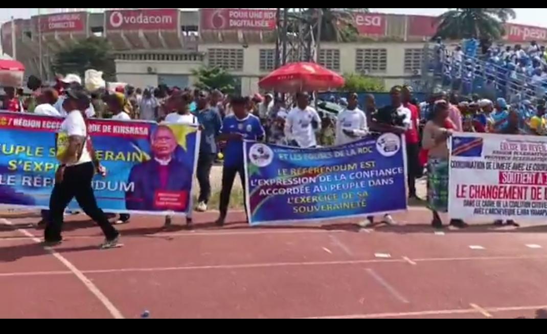 Kinshasa : malgré une faible mobilisation, Ejiba Yamapia s&rsquo;entête et appelle Félix Tshisekedi à convoquer un référendum constitutionnel