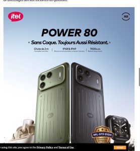 Lire la suite à propos de l’article POWER 80 : itel lance un smartphone robuste à 145 $ avec batterie de 7000 mAh (Publicité)